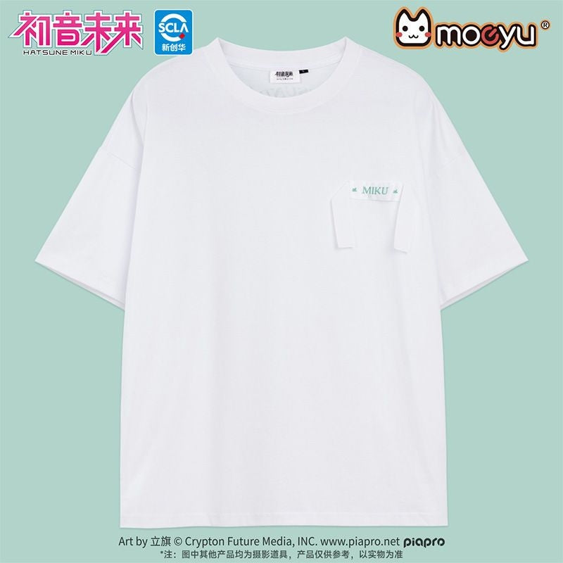 (official) Miku Flower Series White Adult Size Tshirt: 2. Small (au Xxs-xs) [sz:small]