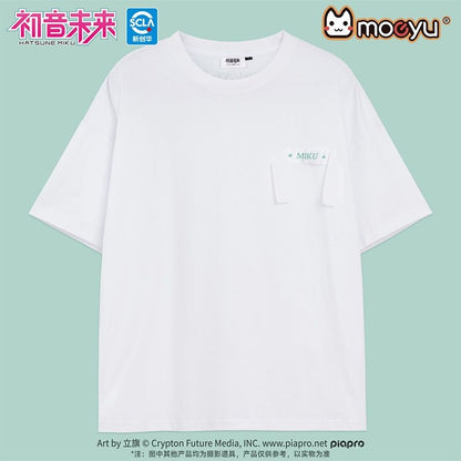 (official) Miku Flower Series White Adult Size Tshirt: 2. Small (au Xxs-xs) [sz:small]