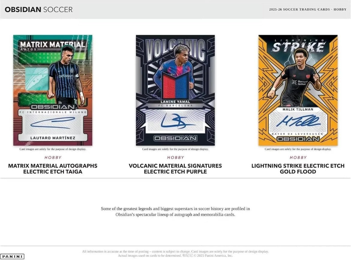 Soccer - 2025/26 Obsidian Soccer Cards Hobby Trading Card