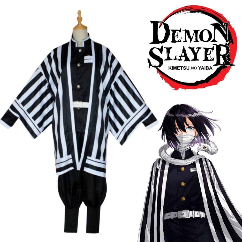Demon Slayer Obanai Iguro White Version Cosplay Costume