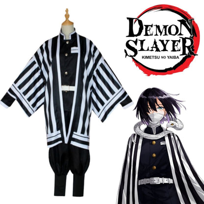 Demon Slayer Obanai Iguro White Version Cosplay Costume