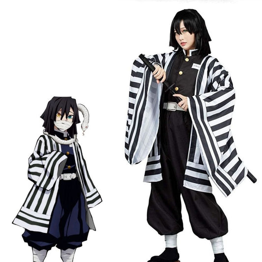 (special Order) Demon Slayer Cosplay Costume Purple Version Obanai Iguro