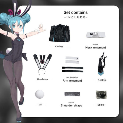 Hatsune Miku Bunny Girl Black Cosplay Costume