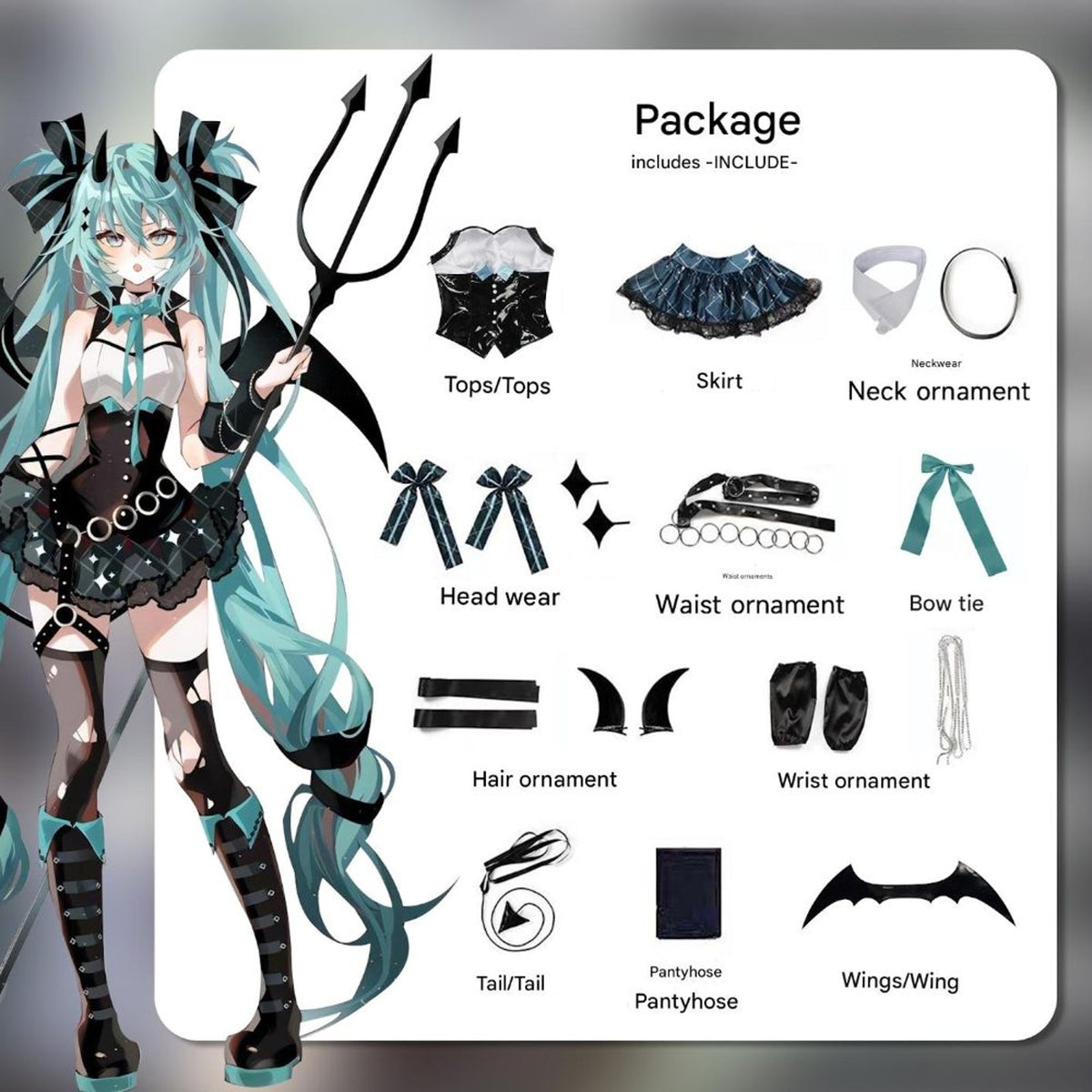 Hatsune Miku Little Devil Cosplay Costume