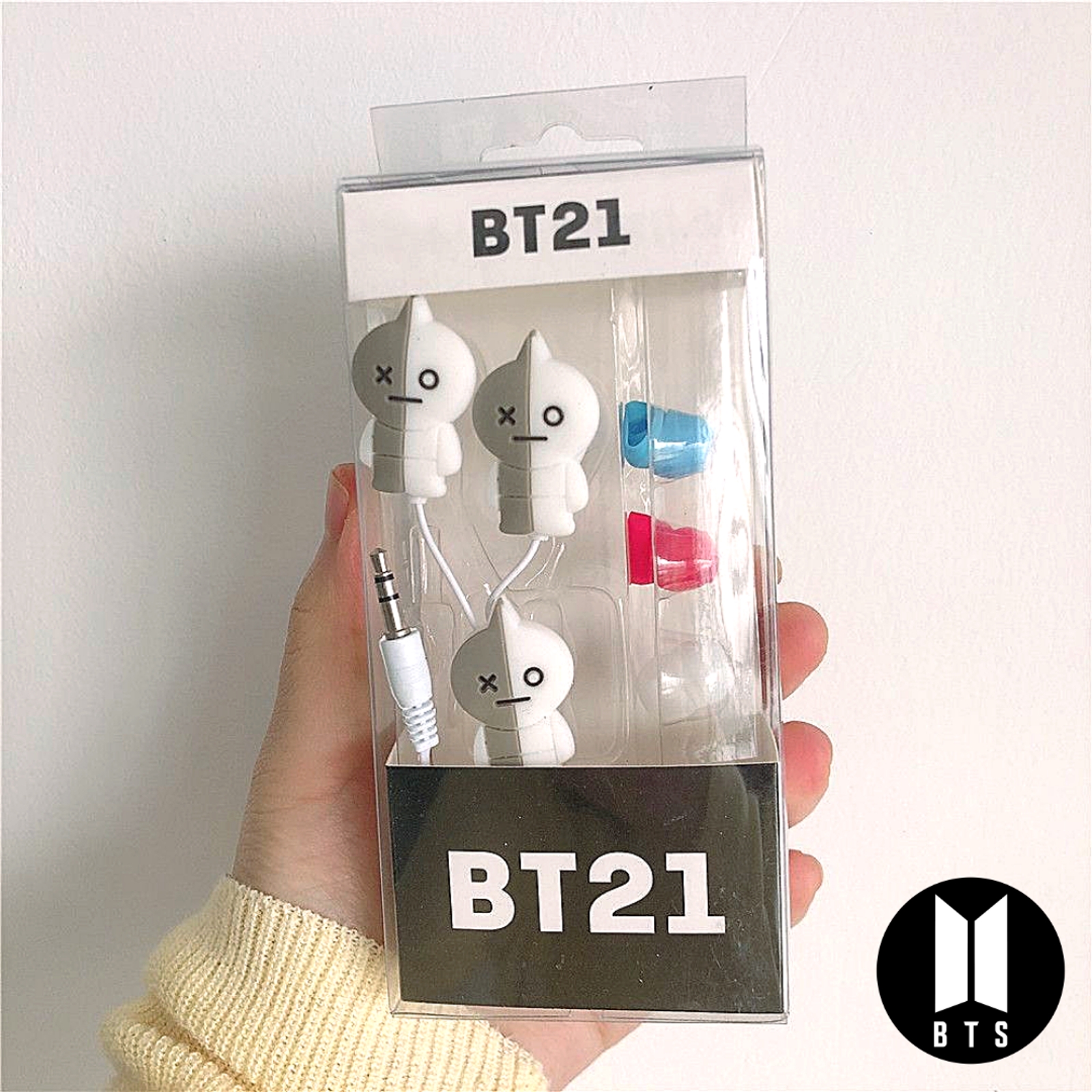 BTS BT21 Earbuds Cute Cartoon Earphones: VAN - $ - The Mad Shop