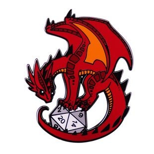 Chaos Dragon - Red Dragon Enamel Pins - $ - The Mad Shop