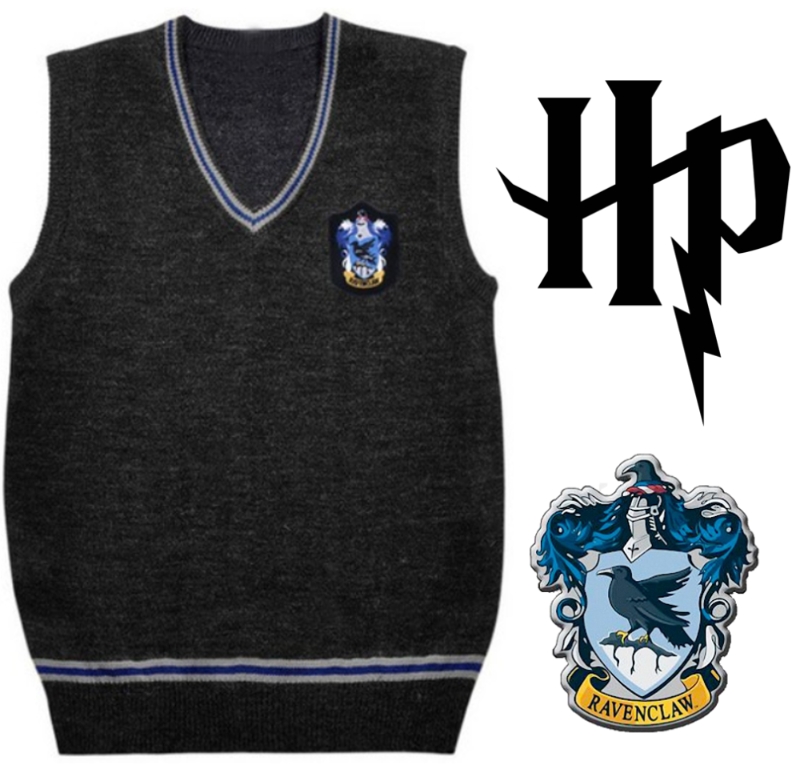 HARRY POTTER *Ravenclaw* SWEATER VEST  *SEE SIZES   *COSPLAY BLUE SILVER 
