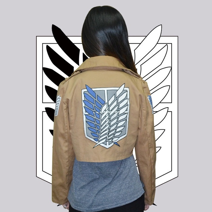 Attack on Titan Jacket Survey Corps Brown Cosplay Outfit - $ - The Mad  Shop